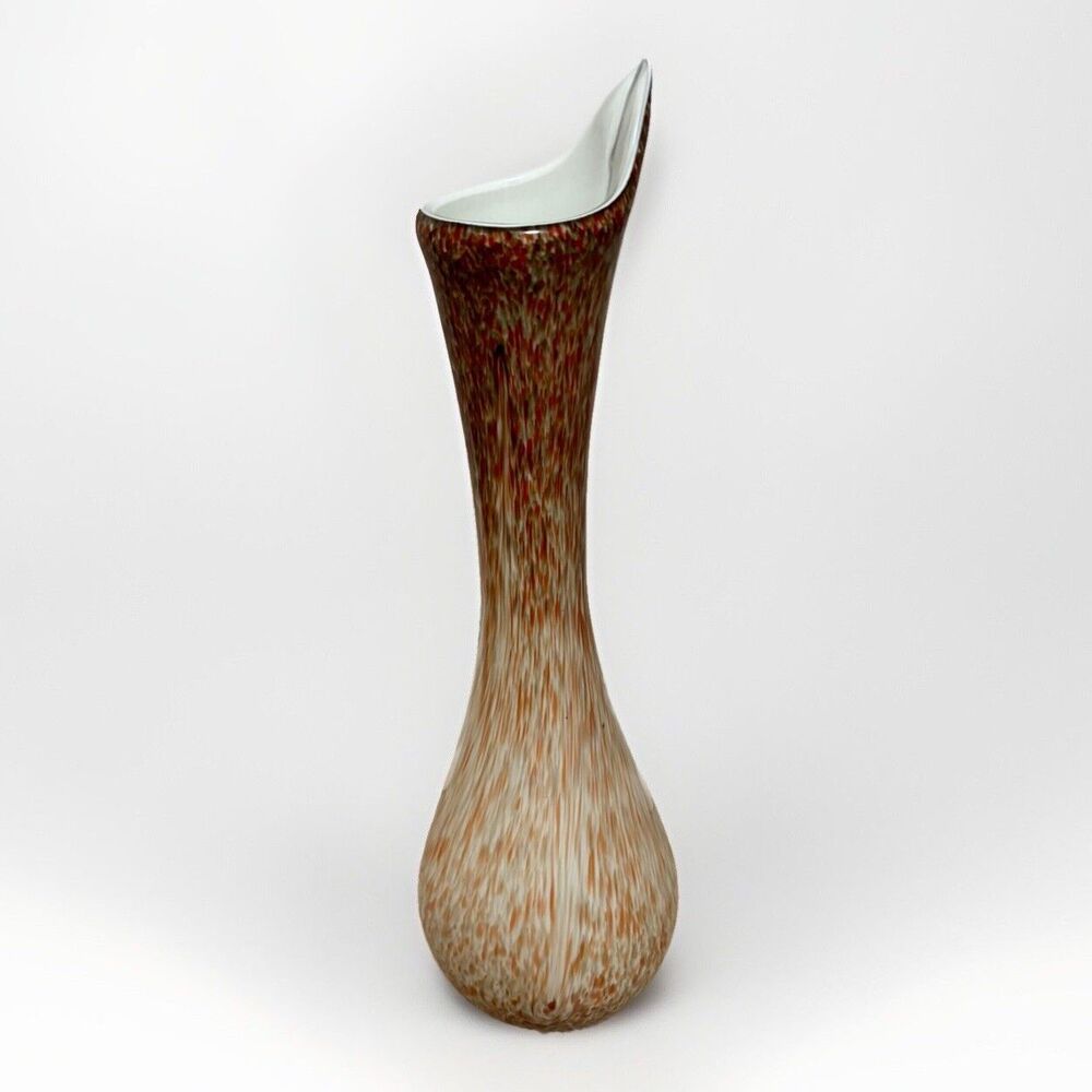 Vintage Mid Century Swung Glass Vase 18 Inches